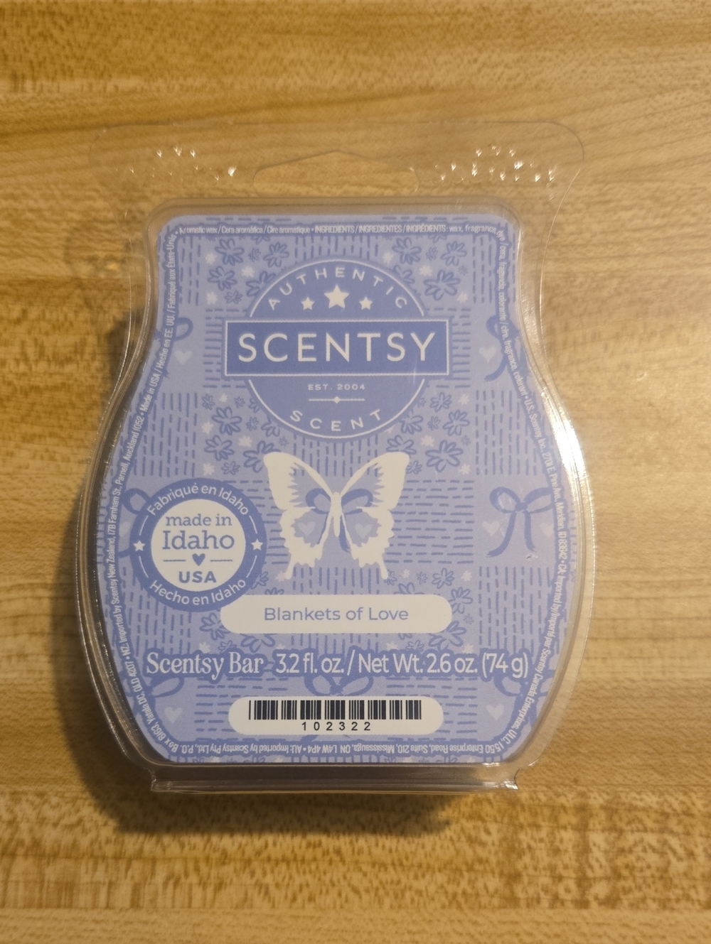 Scentsy Blankets of Love Wax Bar - Light Lavender